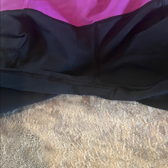 Lululemon Run Dash Ruched Side & Back Pockets High-Rise Leggings Black/Violet 4 - Picture 7 of 13